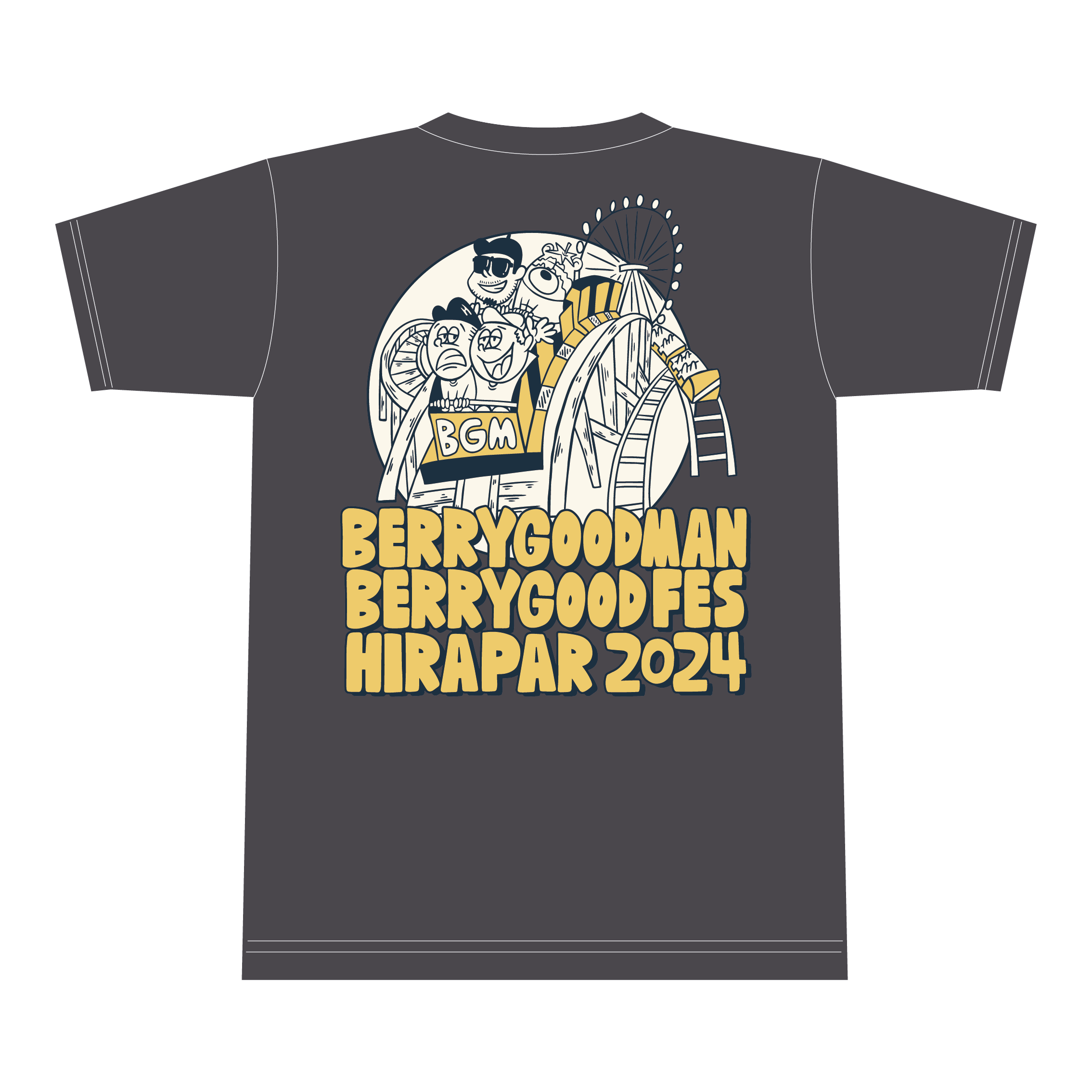 ベリーグッドマン　ゴールドプリントTシャツ 超好感祭2024 ジェットコースターTシャツ | ベリーグッドマン