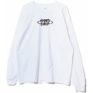 「HAND DRIP」ロングスリーブT-shirt (White)