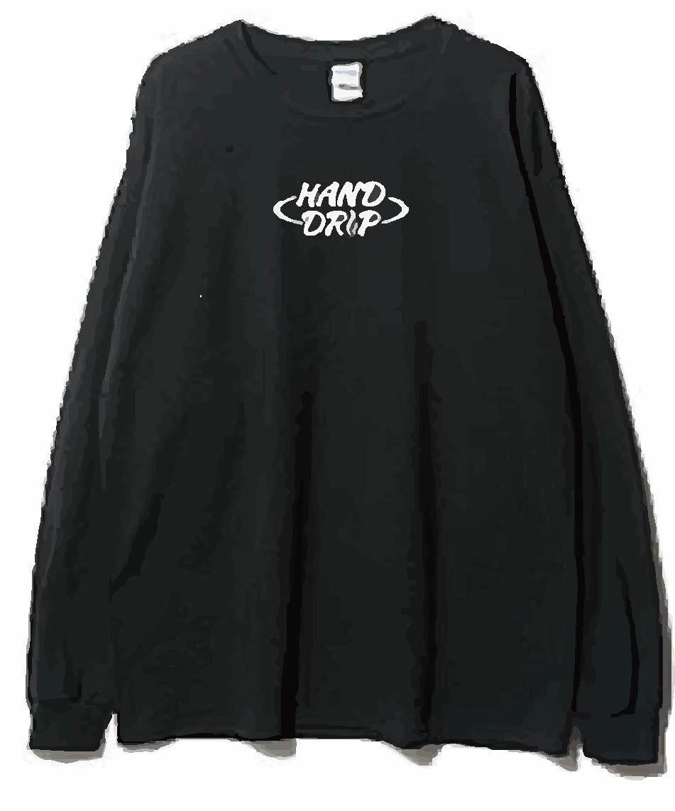 「HAND DRIP」ロングスリーブT-shirt (Black)